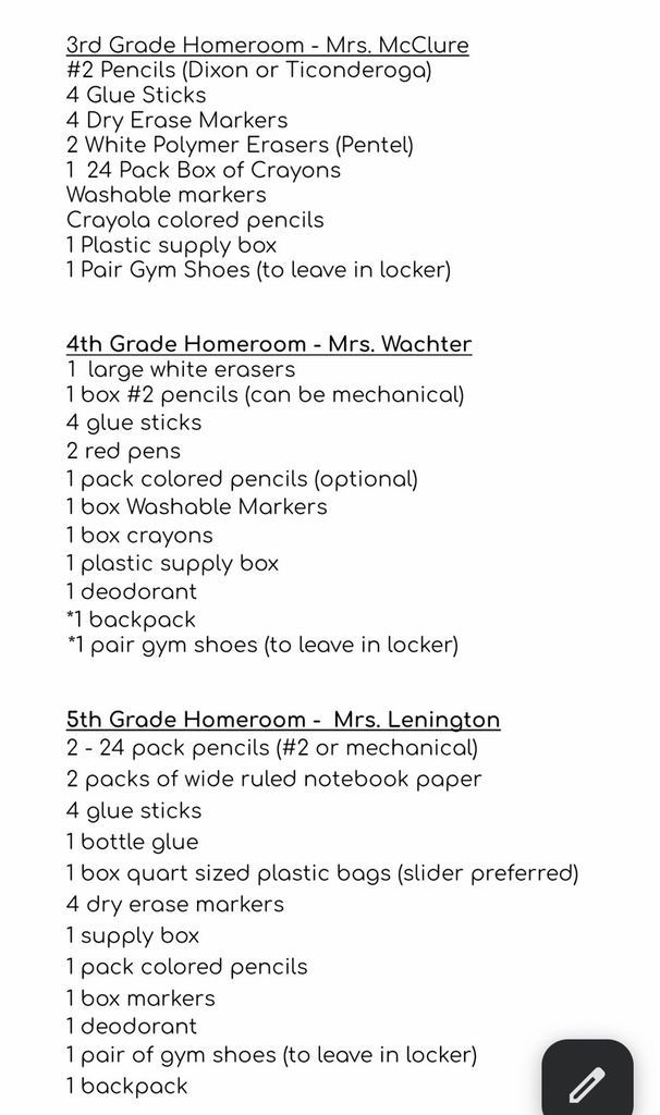 supplies