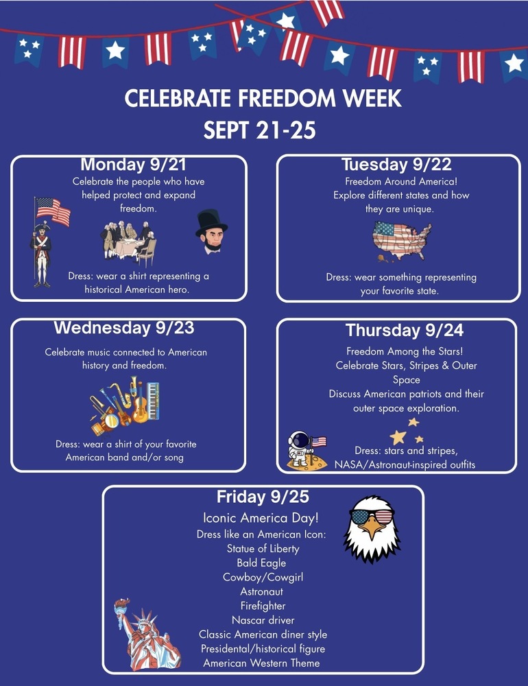 Celebrate Freedom Week schedule