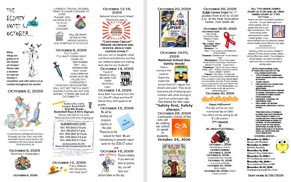 October Blimey Notes