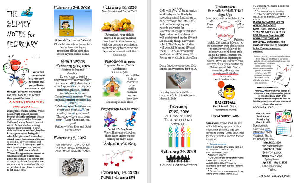 February Blimey Notes 