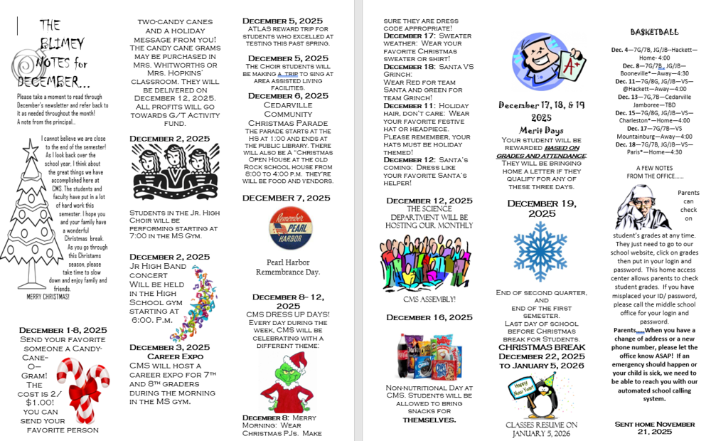 December Blimey Notes