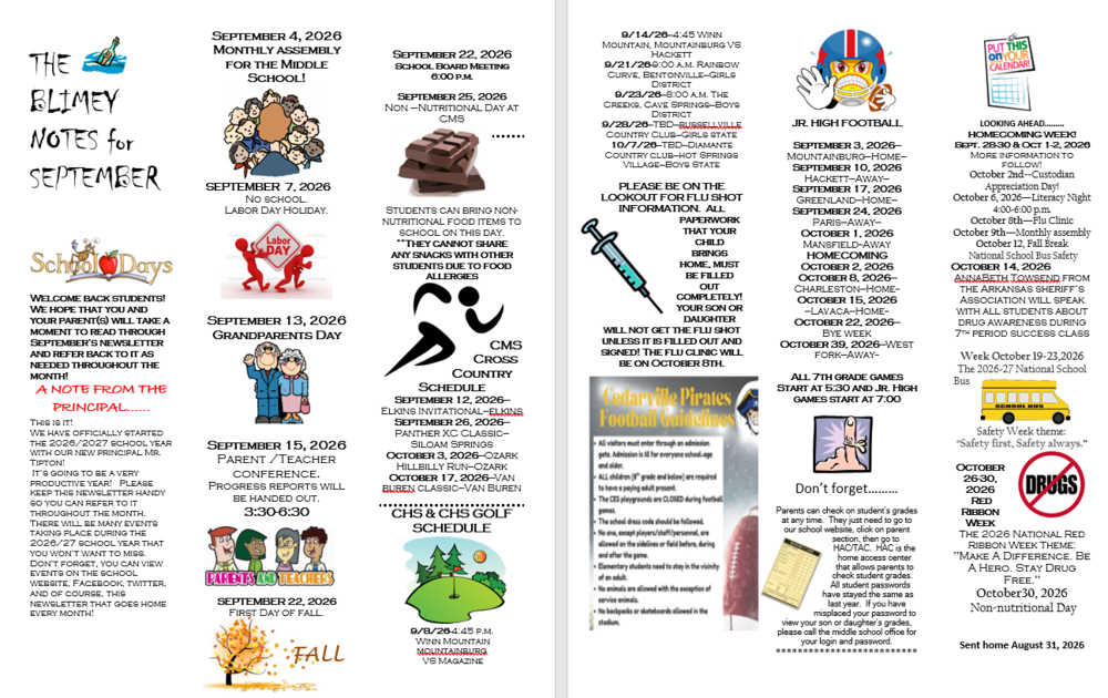 September Blimey Notes
