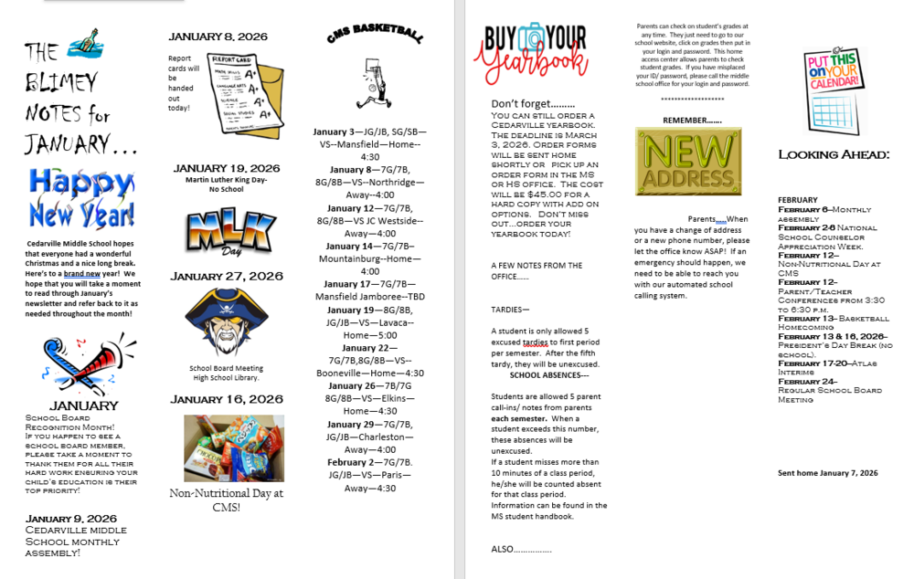 January Blimey Notes 