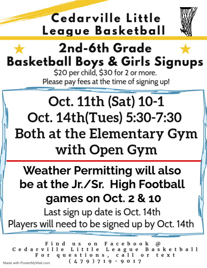 Little Leagure Basketball Sign-Up Information