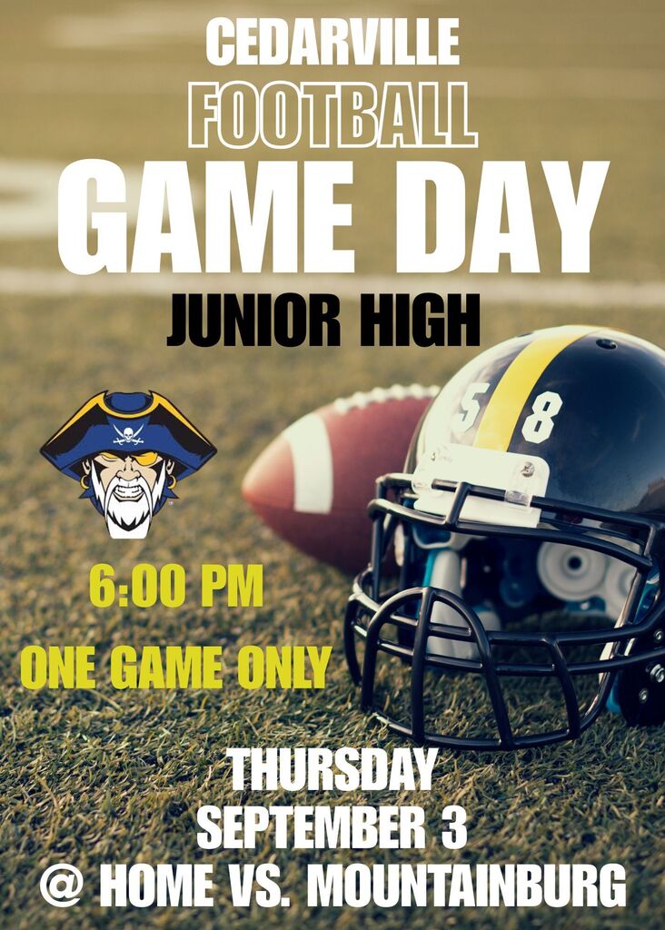 Football Game Day post - game at 6 PM at Cedarville