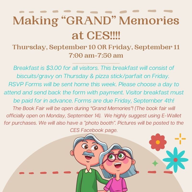 Cedarville Elementary event for September 10 and 11