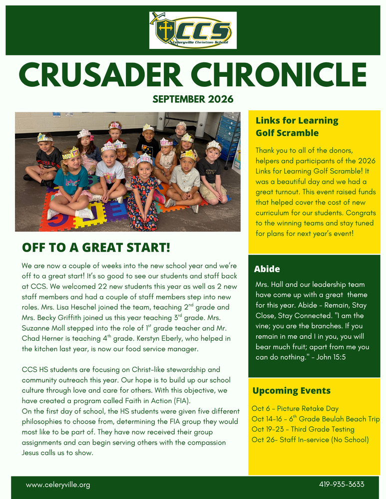 September Crusader Chronicle