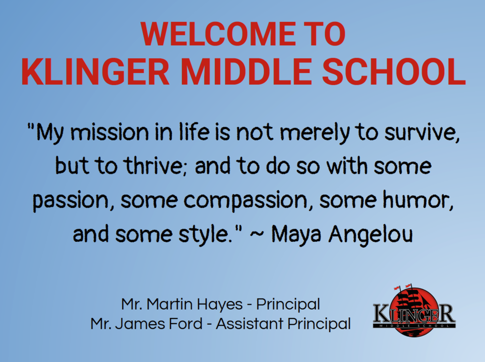 Welcome to Klinger Middle School!