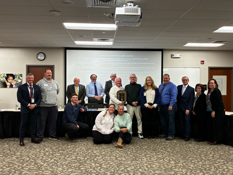 Jane Lynch's family with the CSD School board