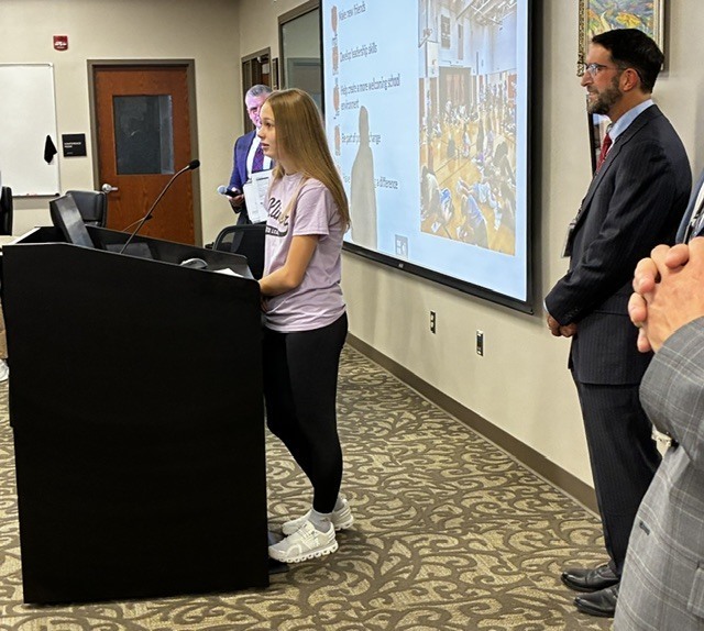 WEB Leaders and Middle School Administrators Present at CSD Board Meeting