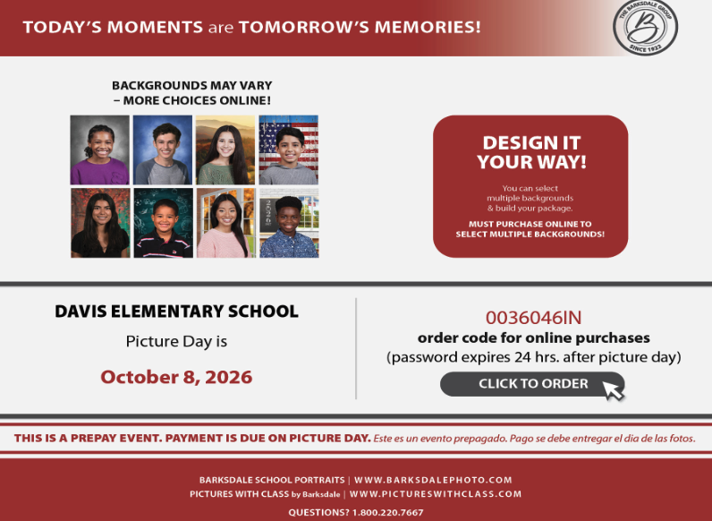 Davis Picture Day flyer