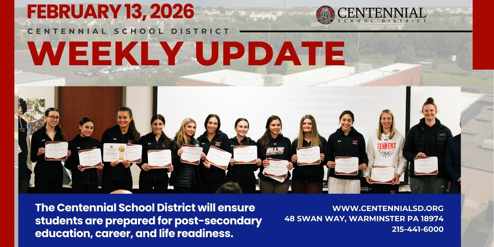 CSD Weekly Update: February 13, 2026 cover featuring the WTHS Girls' basketball team