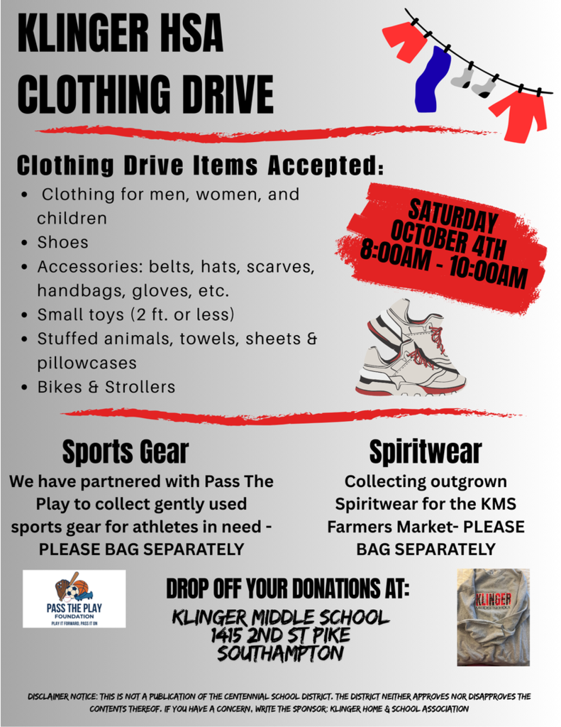 hsa clothing drive