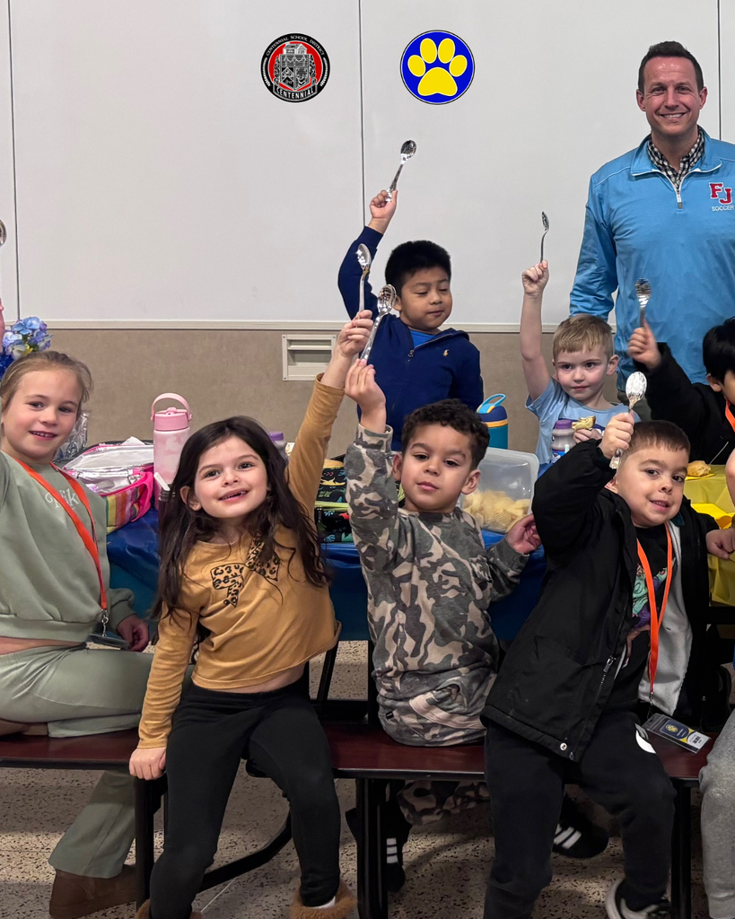 Photo of Willow Dale staff and students celebrating them being the Spoon Award Winners