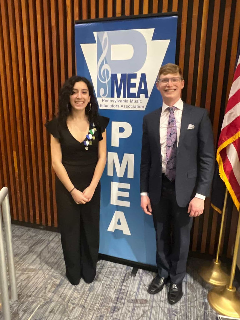 Photo of WTHS senior Kalena Viera with Dr. iOrio at the PMEA Region 6 Choir Festival