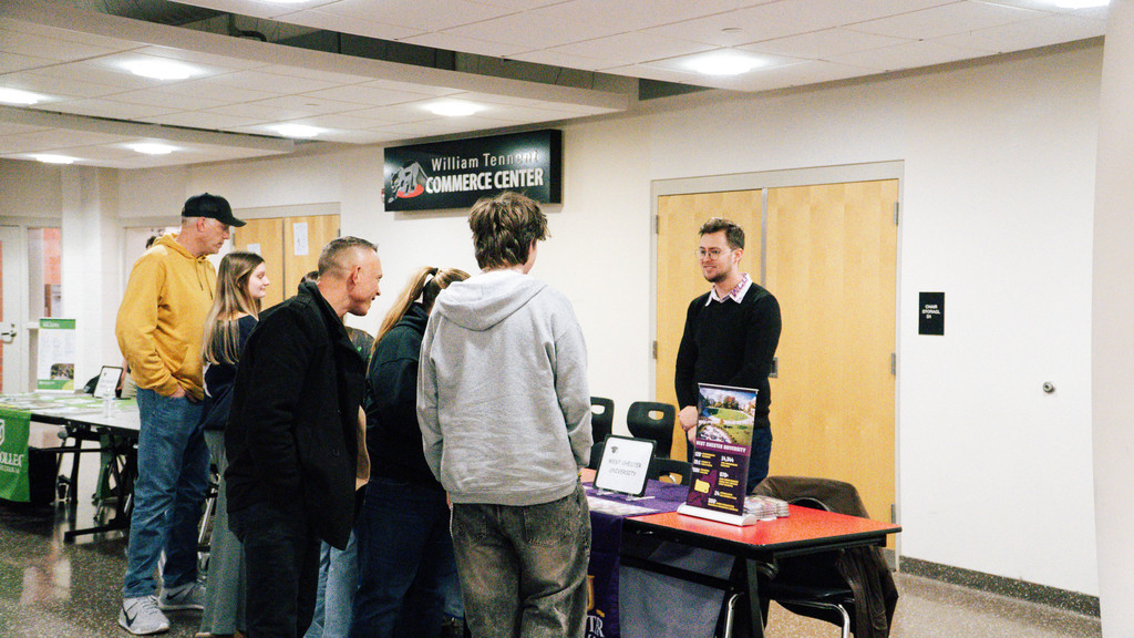 Parents and students attending the WTHS College Fair on March 6, 2026