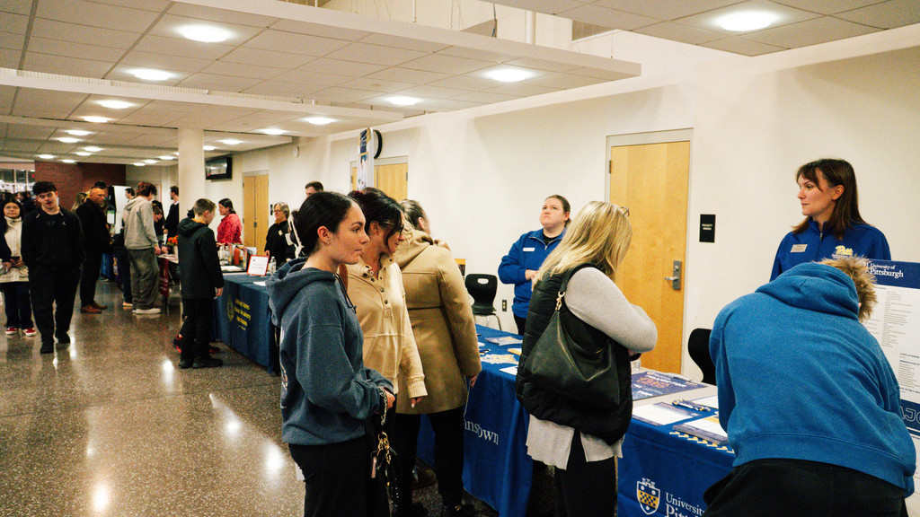 Parents and students attending the WTHS College Fair on March 6, 2026