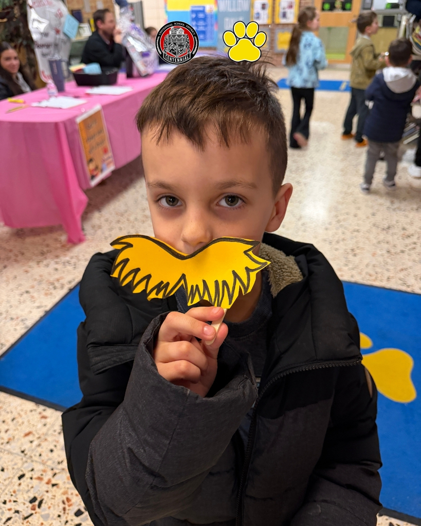 Student attending the annual Dr. Seuss Night
