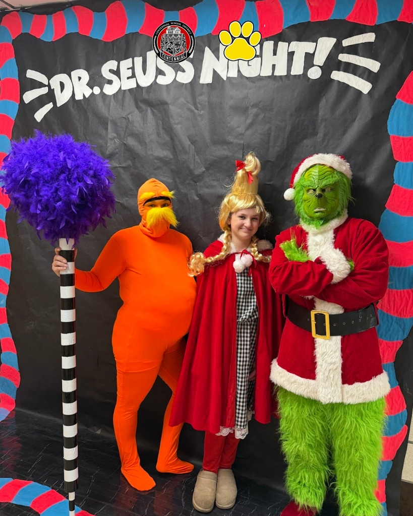 Willow Dale Elementary Staff participating in the annual Dr. Seuss Night