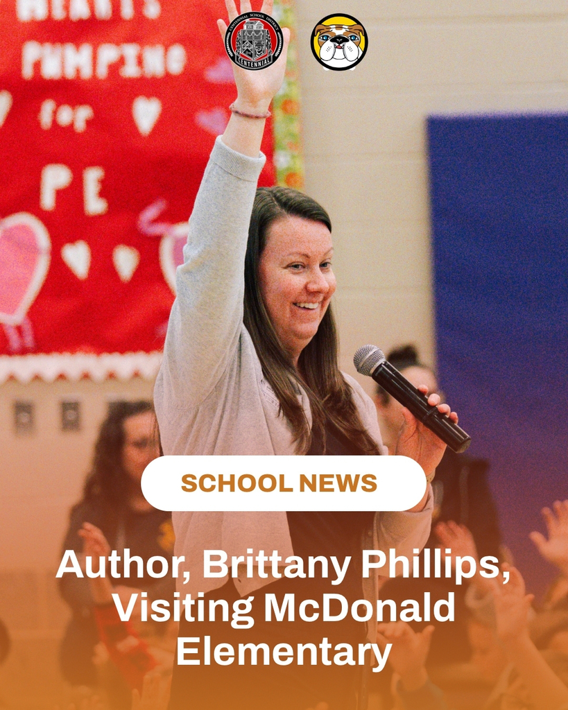 Author, Brittany Phillips, visiting McDonald Elementary