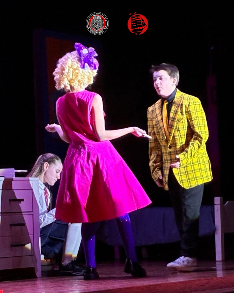 Students performing for a play