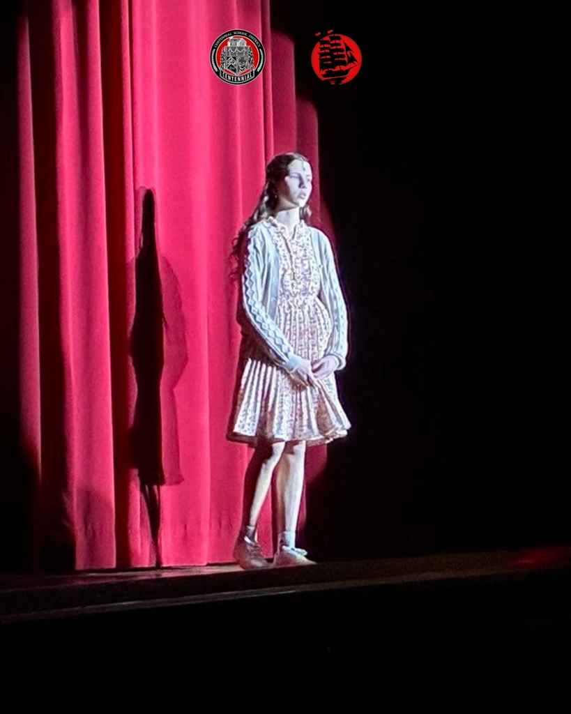 Students performing for a play