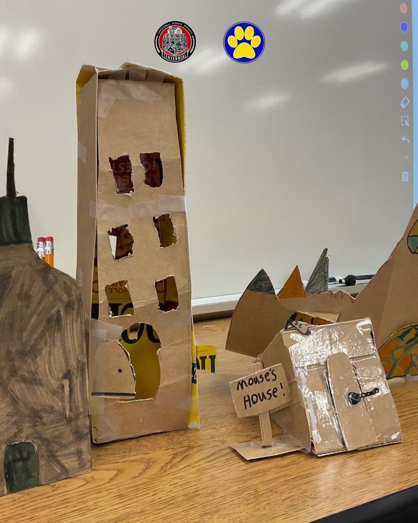 Willow Dale 2nd grade chompshop-cardboard creations