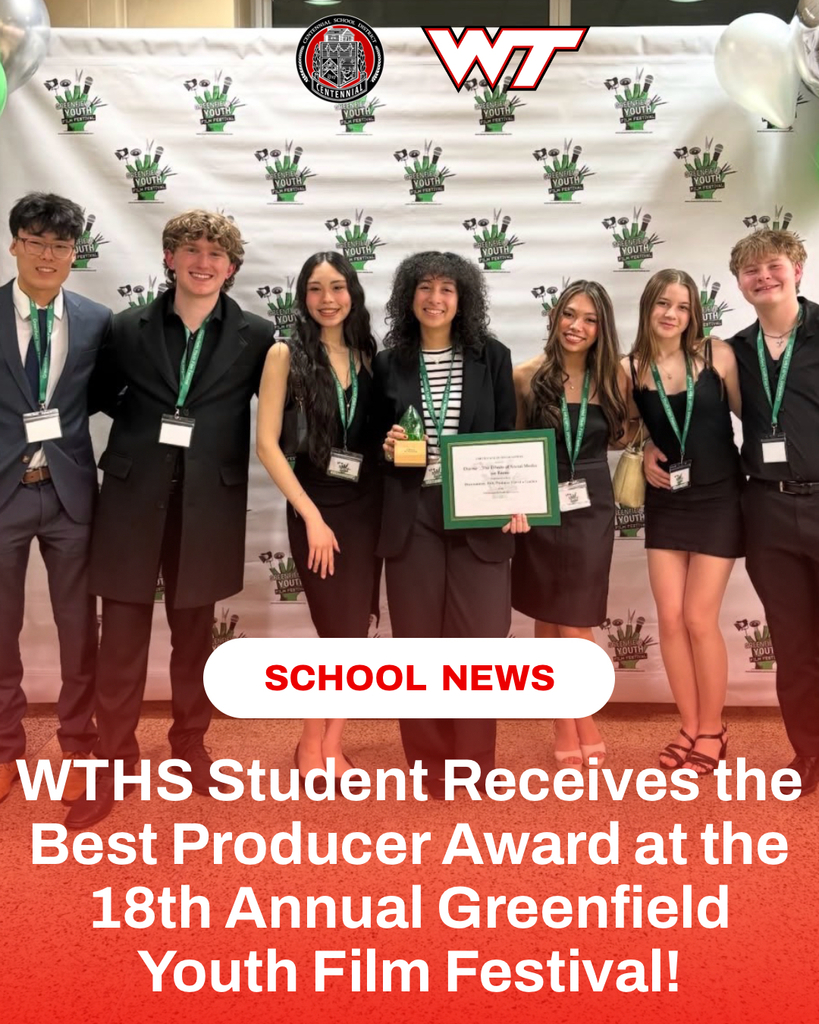Congratulations to William Tennent High School Advanced Media Production student Brianna Alburger (’27) for receiving the Best Producer award at the 18th Annual Greenfield Youth Film Festival
