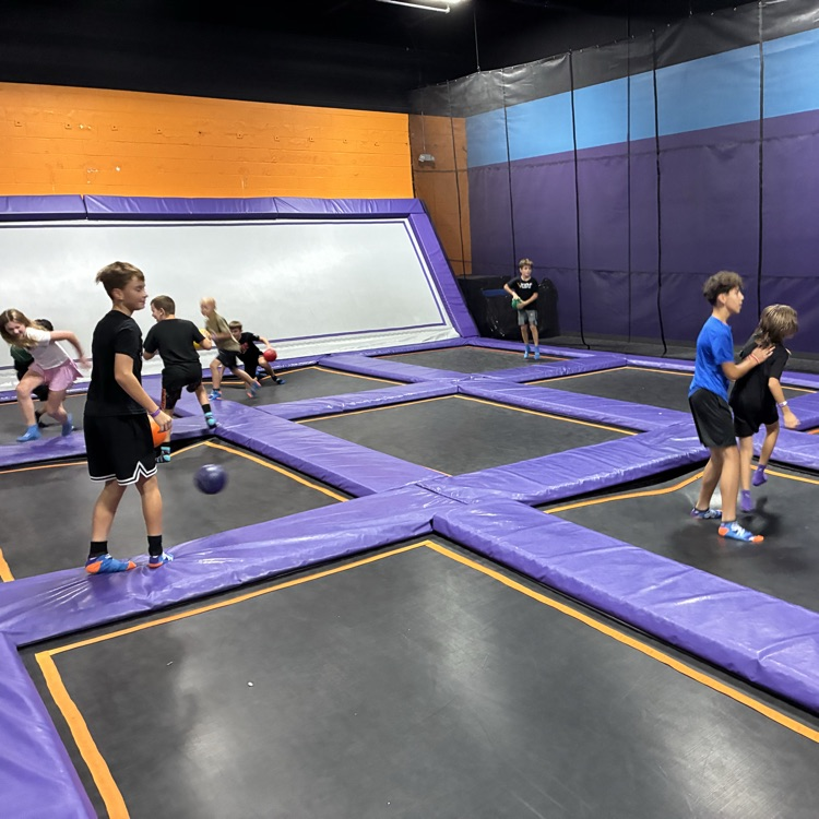 kids playing dodgeball 