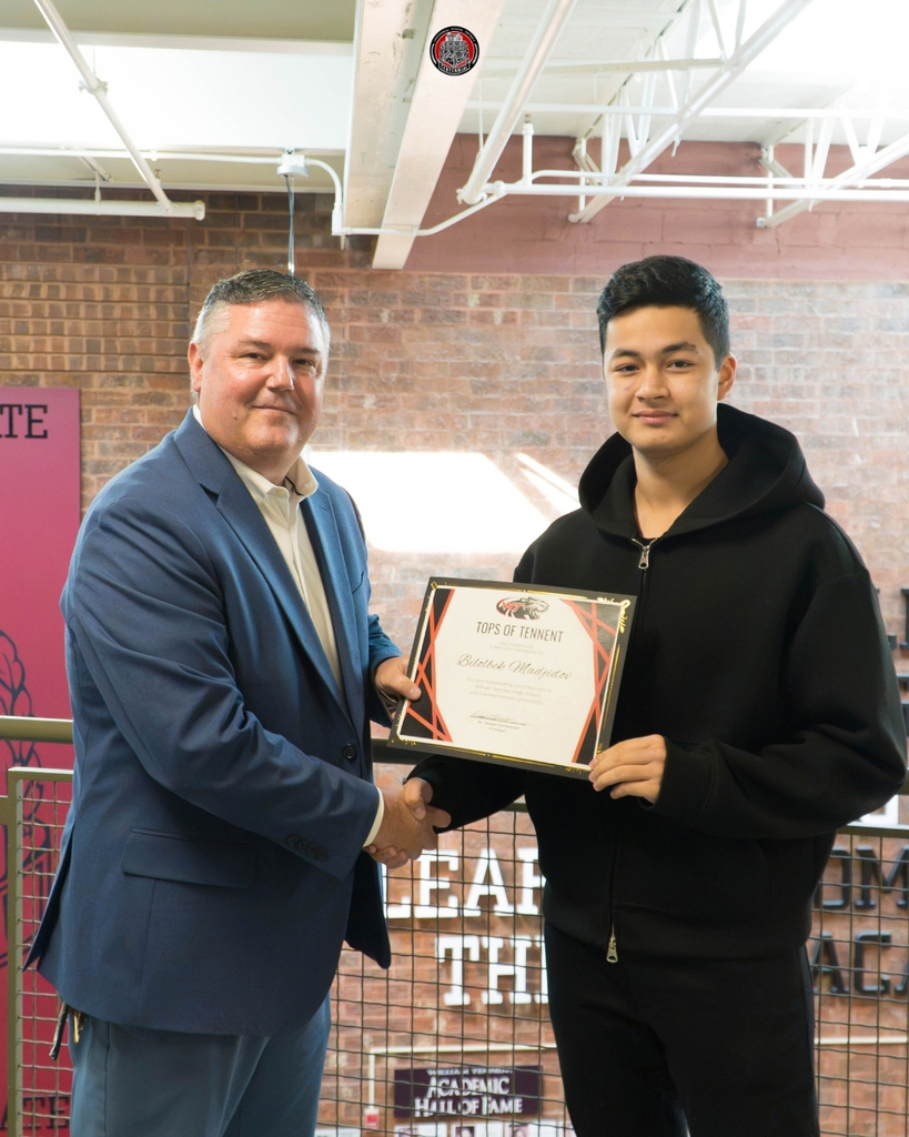 September "Tops of Tennent" Students Recognized