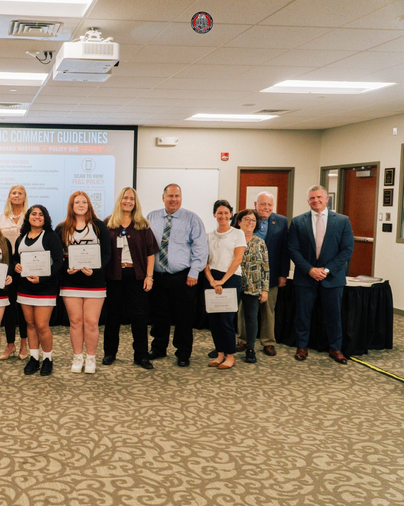 WTHS Cheerleaders Honored at School Board Meeting for Food Drive Success