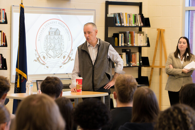 Congressman Brian Fitzpatrick Visits with Conflict, Diplomacy, and Resolution Students at William Tennent