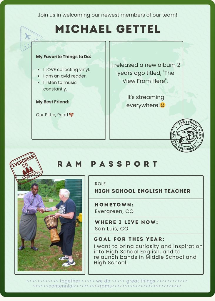 Michael Gettel Teacher Passport