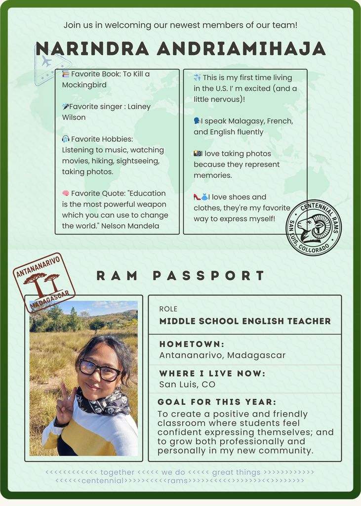 Narindra Andriamihaja Teacher Passport