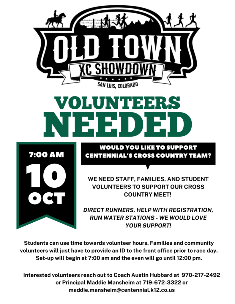 Volunteers Needed Cross Country