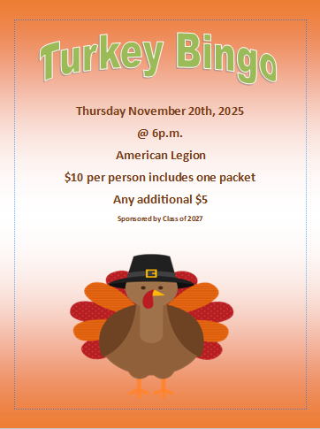 Turkey BINGO Flier