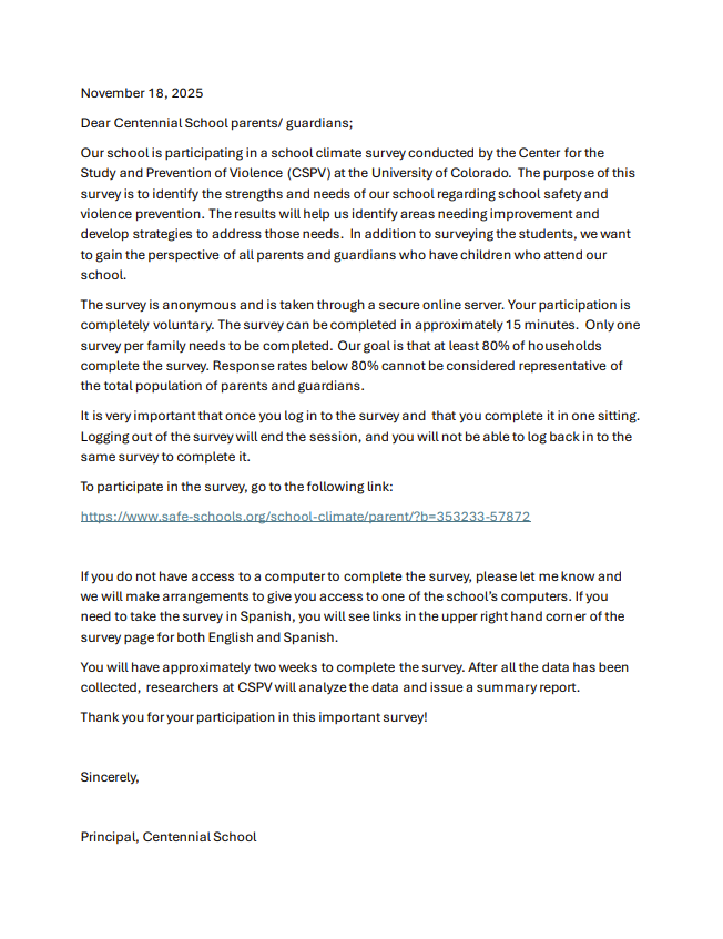 Parents Survey English