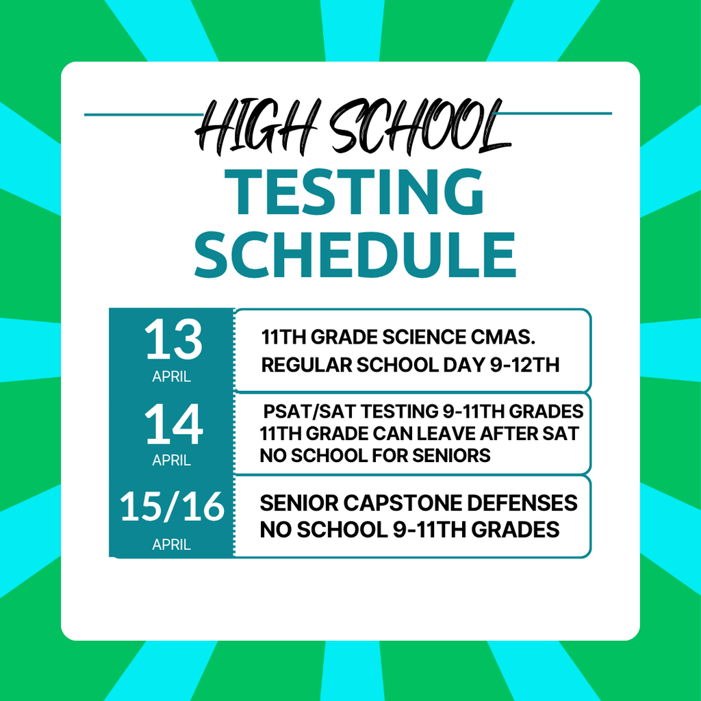 HS Testing Schedule