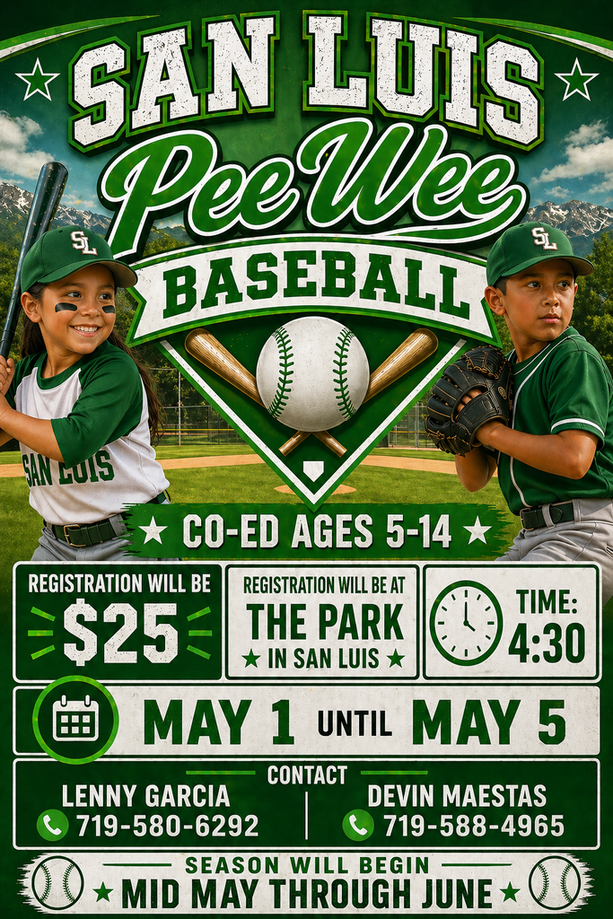 PeeWee Baseball Flier