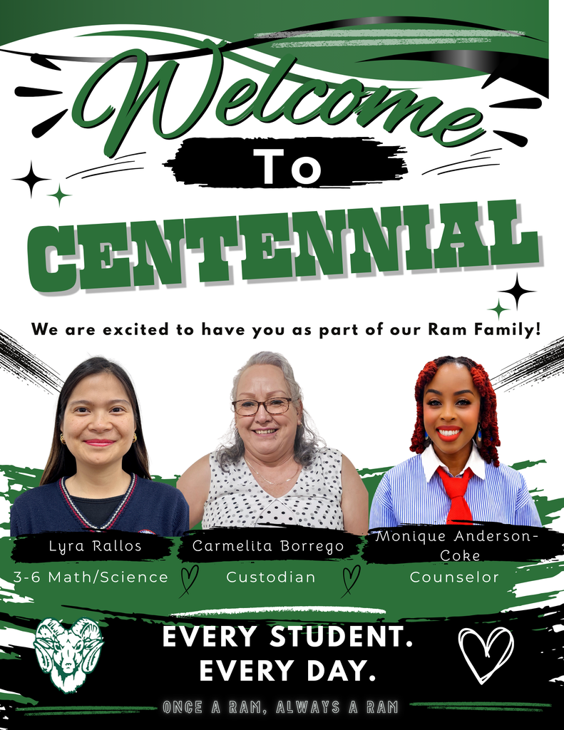We are so excited to start the new school year! This year, we have some incredible new educators joining our team. Part of our new lineup includes Lyra Lyn Rallos, 3-6 Math/Science ; Monique Anderson, School Counselor; and Carmelita Borrego, Custodian.