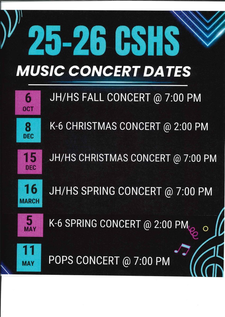 concert dates