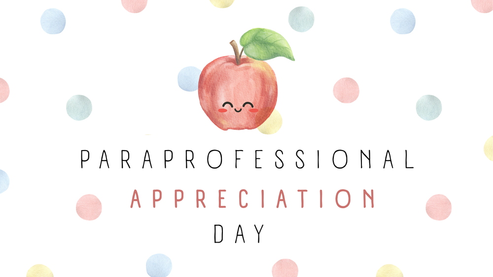 happy apple on polka dots