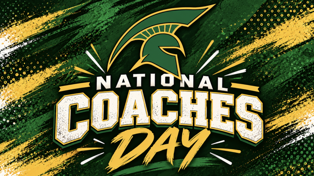 National coaches day graphic with spartan head