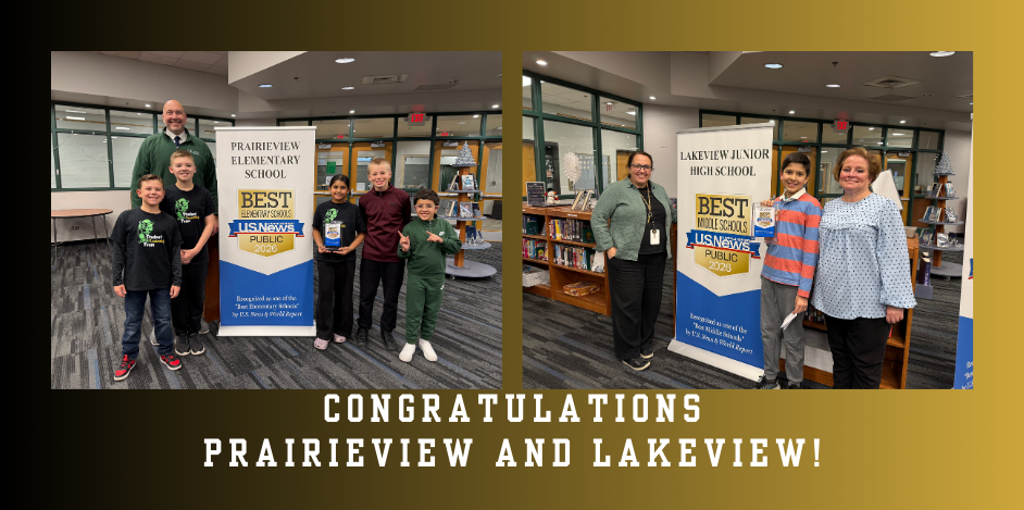 kids in library with awards