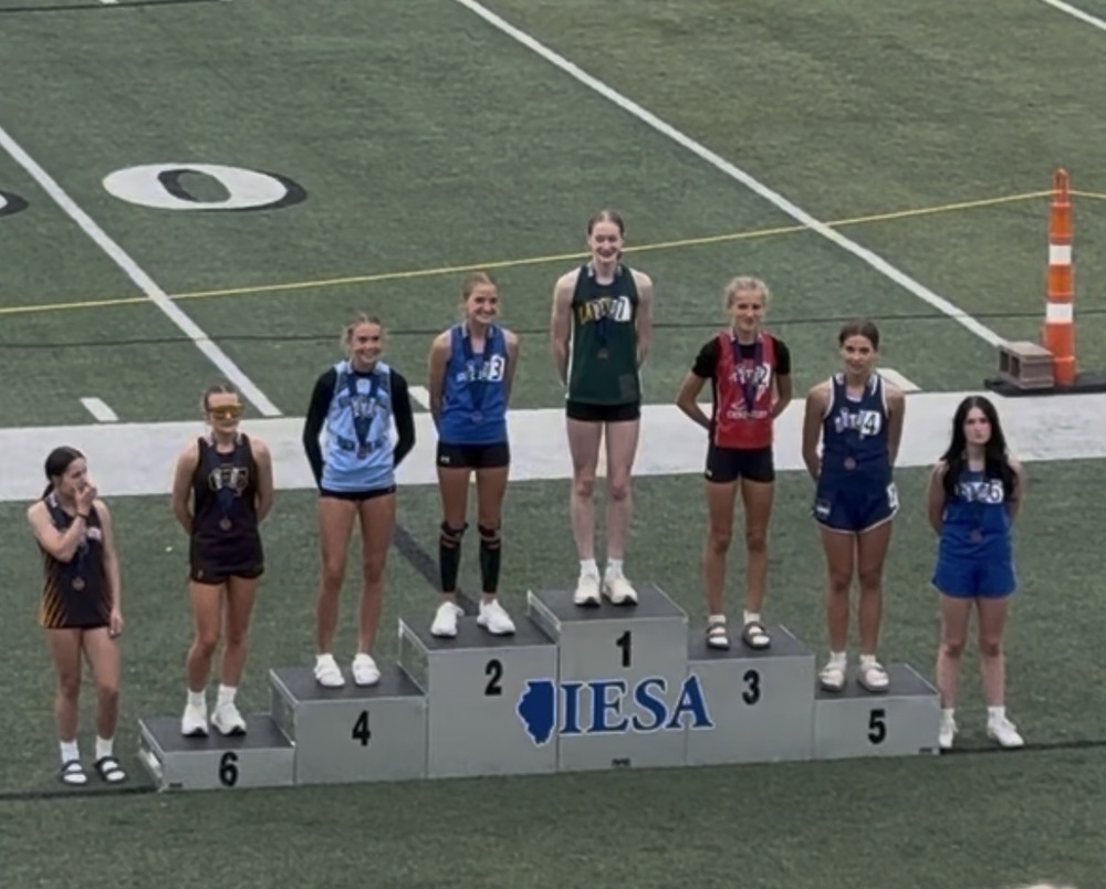 zoey the record breaker on podium