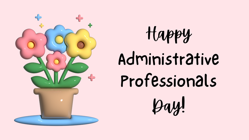 bubbly daisies in a pot celebrating administrative professionals day