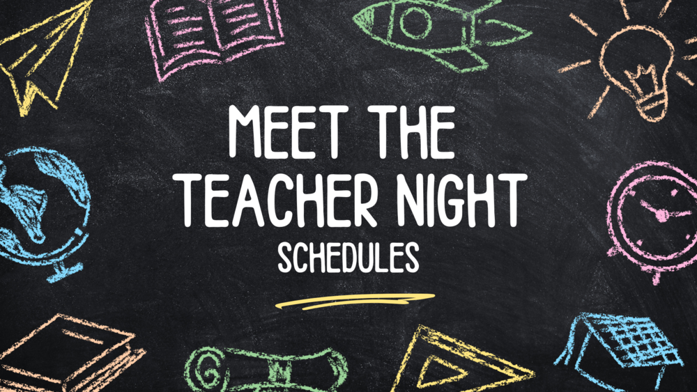 chalkboard with colorful school supplies
