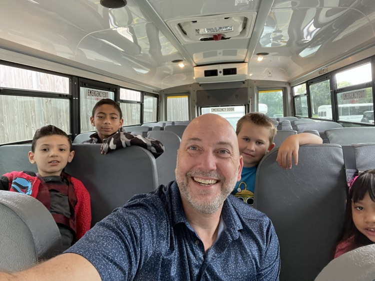 Riding bus 14
