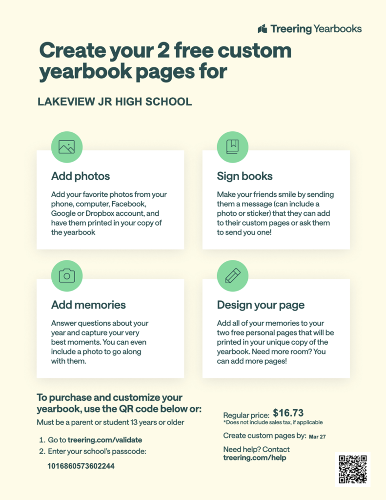 instructions to create custom yearbook pages
