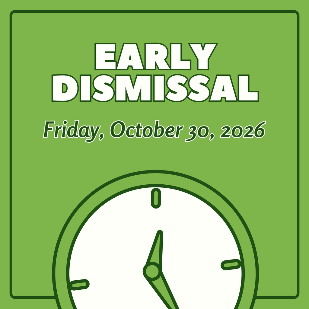 green clock with early dismissal
